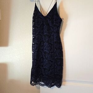 Blue Lace Cocktail Dress